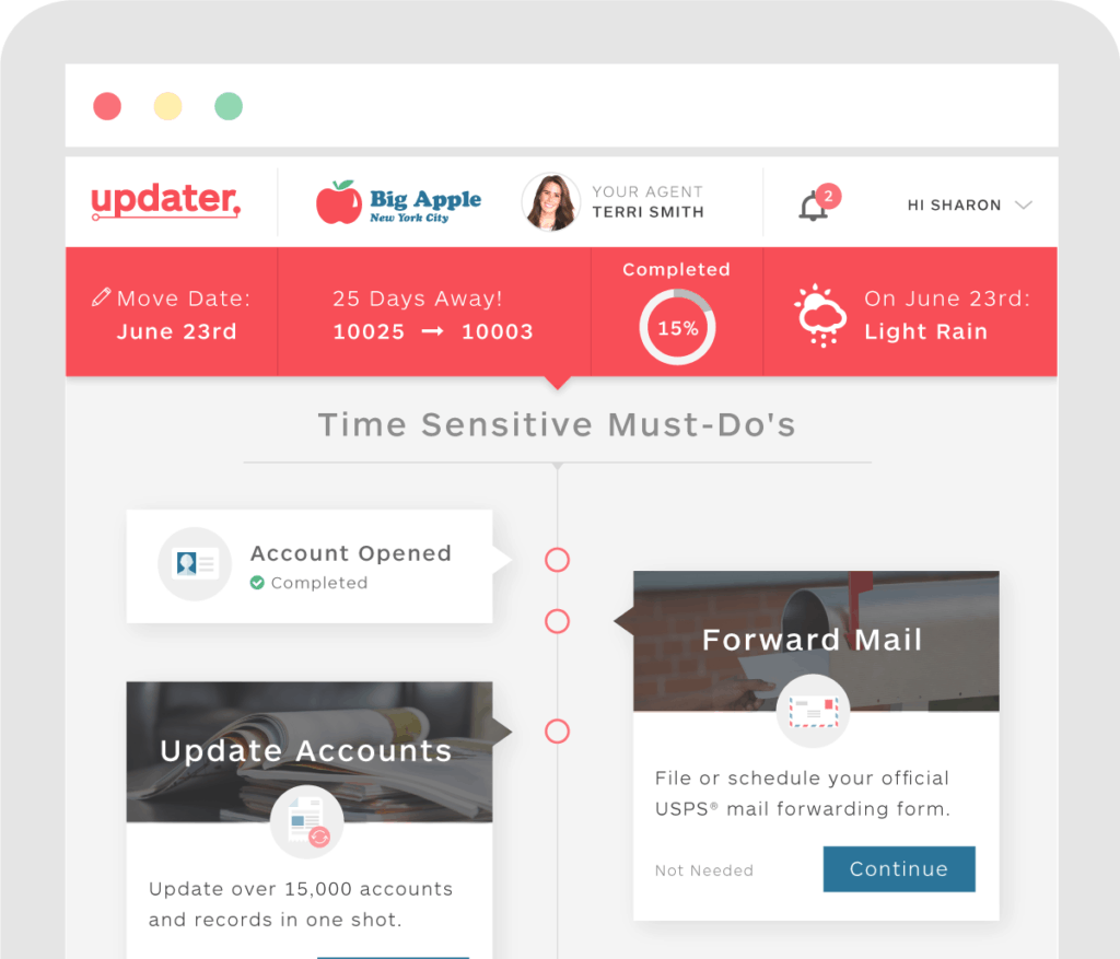 updater dashboard screenshot