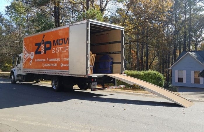 moving truck with ramp