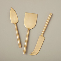 Housewarming Gifts – Be Home Matte Gold Cheese Knives