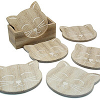 Housewarming Gifts – Cat shaped coasters