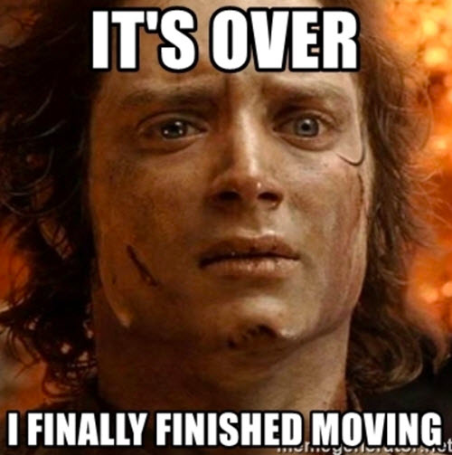 Its over I finally finished moving