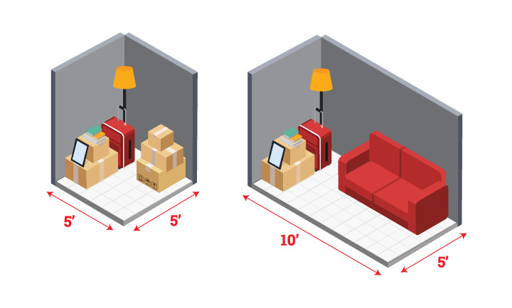 Small self-storage units.