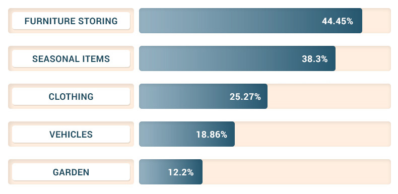 What do people store in self-storage? Age group 45-54.