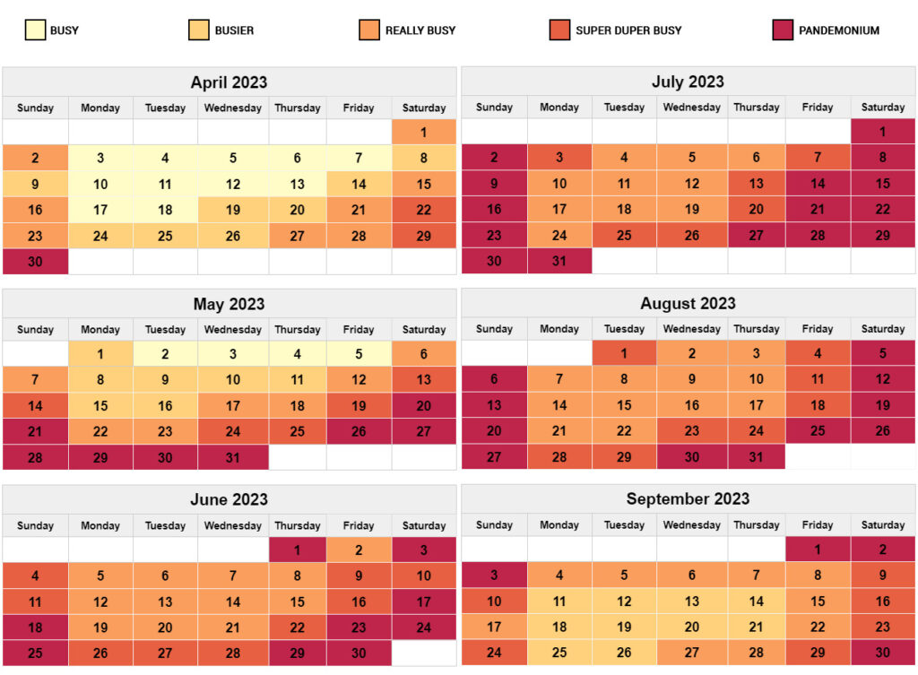 Moving Seasons Peaks Calendar 2023