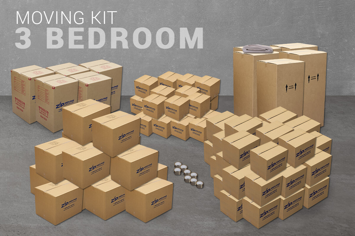 3 Room Economy Kit- 37 Moving Boxes & Packing Supplies.