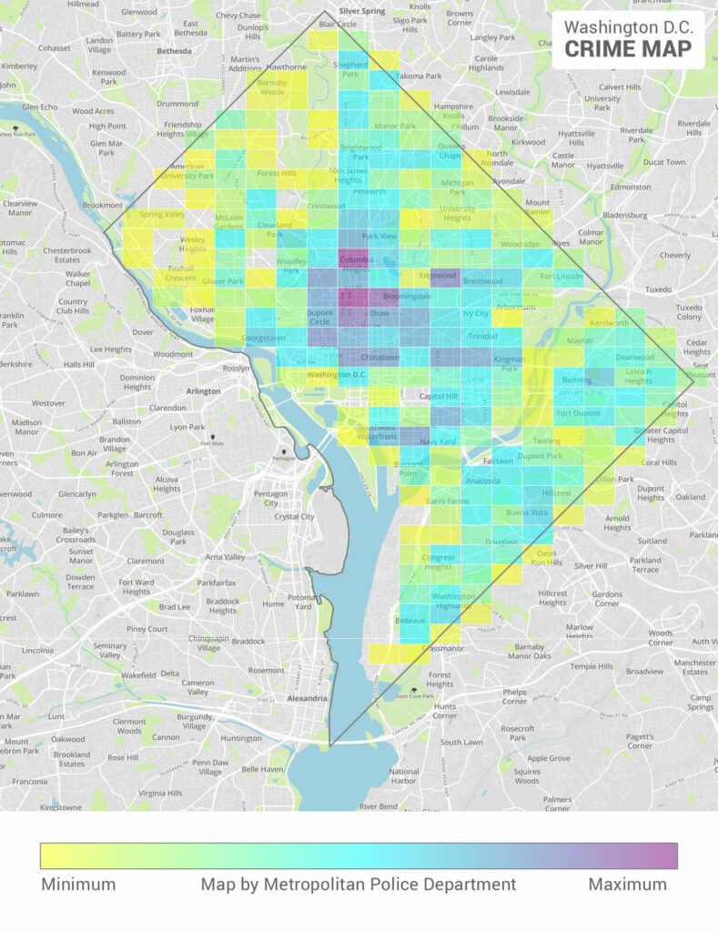 Washington D.C. crime map by Metropolitan Police Department
