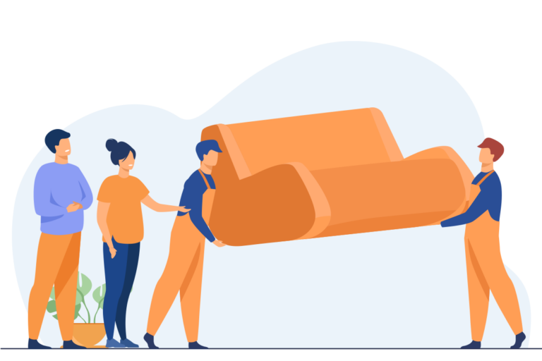 How to move a couch through a door step 1