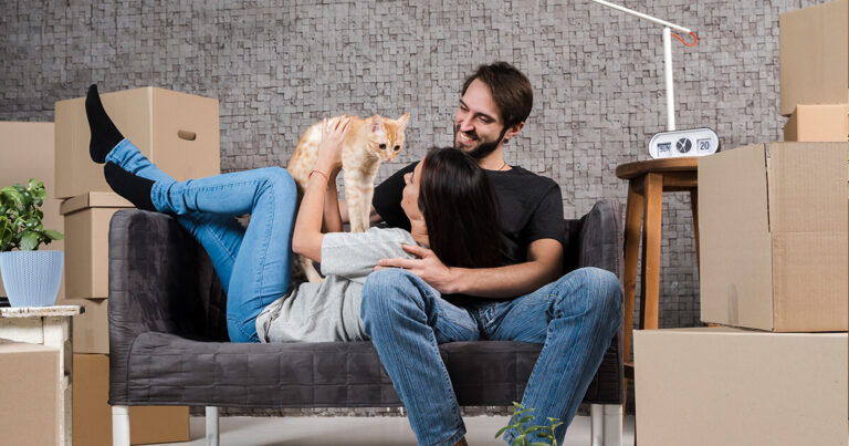Give pets plenty of hugs and love after relocation.