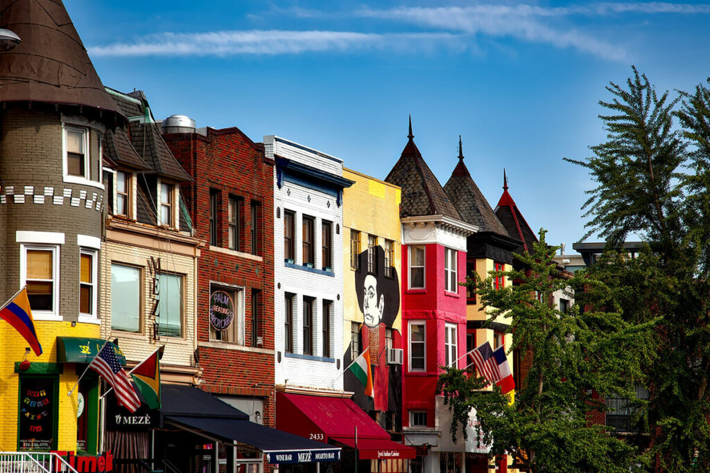 Colorful houses in Washington, D.C.