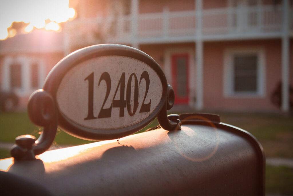 A mailbox outside of a home