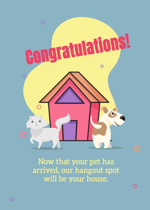 Housewarming wishes for pet lovers